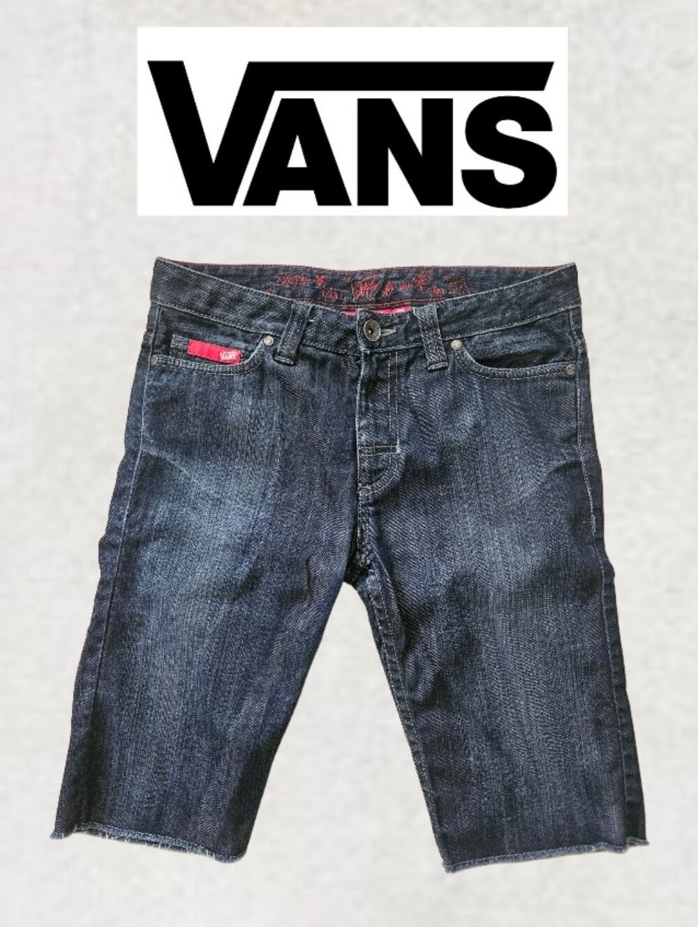 Vintage Vans dark wash denim cutoff Shorts Size 28